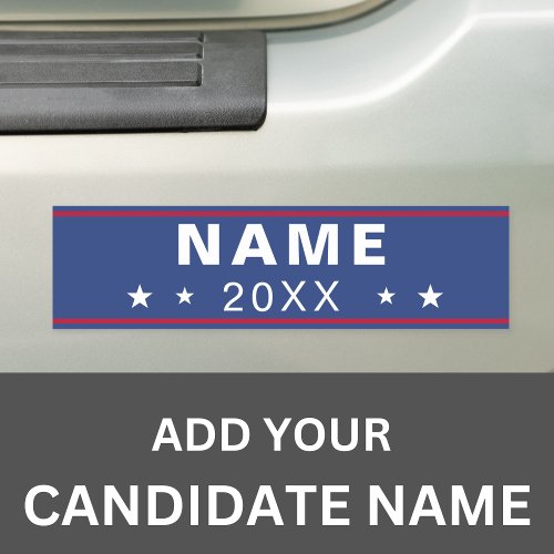 Custom Candidate Name Political Election Campaign  Car Magnet