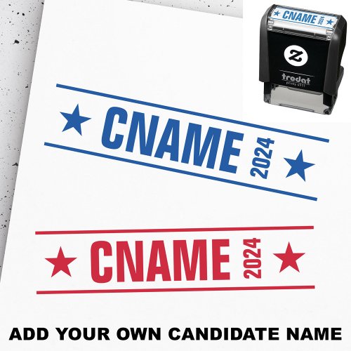 Custom candidate name political election campaign self_inking stamp