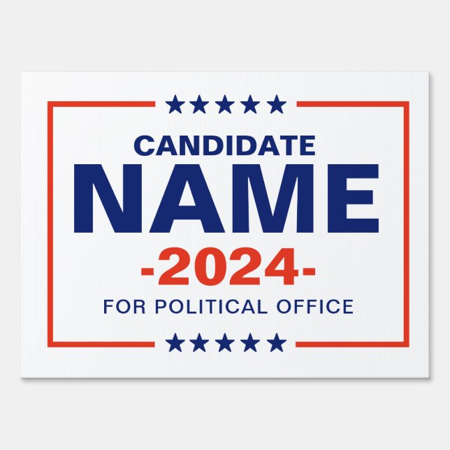 Custom Candidate Name Sign (Front)