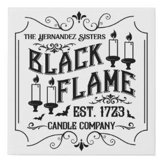 Custom Candle Company Sign Halloween