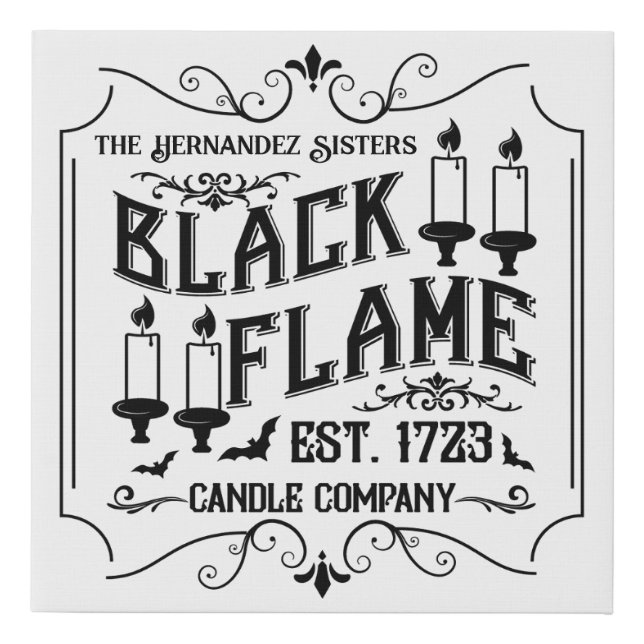 Custom Candle Company Sign Halloween (Front)
