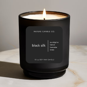 Custom Candle Label Black And White