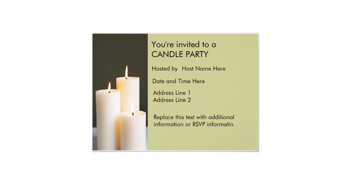 Custom Candle Party Invites