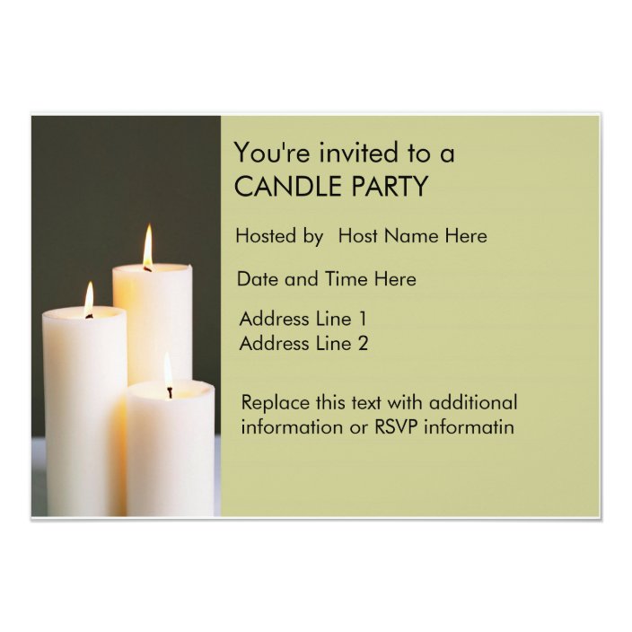 Custom Candle Party Invites