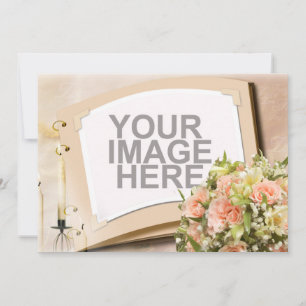 Custom Candle RSVP Elegant Invitation