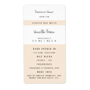 Custom Candle Wax Melt Labels
