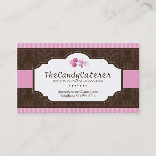 CUSTOM Candy Caterer Business Card