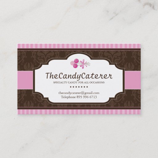 Customizable CUSTOM Candy Caterer Business Card