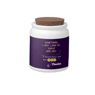 Custom Candy Jars Christian gifts Thanks God