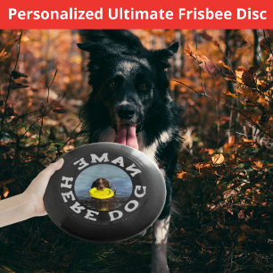 Custom Canine Dog Photography & Name Wham-O Frisbee
