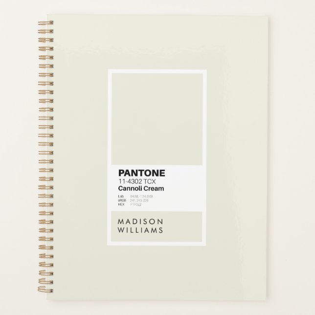 Custom Cannoli Cream Notebook | Personalized  (Front)