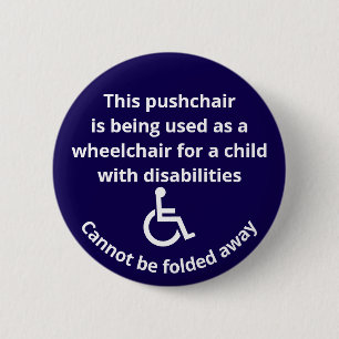 Custom Cannot Be Folded Away Stroller Wheelchair Button