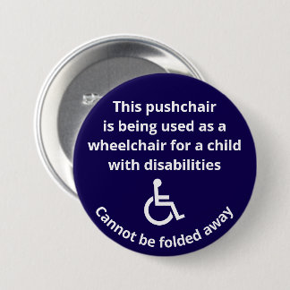 Custom Cannot Be Folded Away Stroller Wheelchair Button