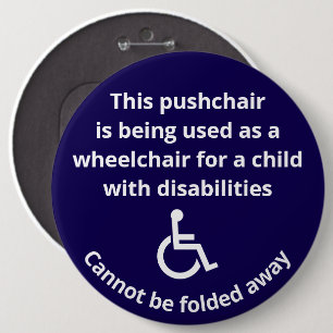 Custom Cannot Be Folded Away Stroller Wheelchair Button