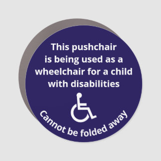 Custom Cannot Be Folded Away Stroller Wheelchair Car Magnet