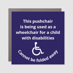 Custom Cannot Be Folded Away Stroller Wheelchair Car Magnet