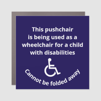 Custom Cannot Be Folded Away Stroller Wheelchair Car Magnet