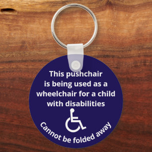 Custom Cannot Be Folded Away Stroller Wheelchair Keychain
