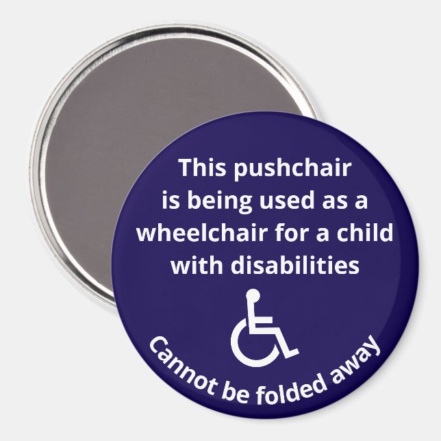 Custom Cannot Be Folded Away Stroller Wheelchair Magnet (Front/Back)