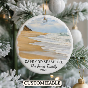 Custom Cape Cod National Seashore, Massachusetts Ceramic Ornament
