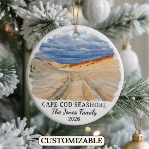 Custom Cape Cod National Seashore, Massachusetts Ceramic Ornament