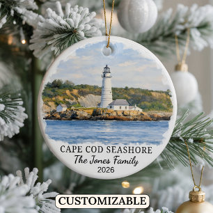 Custom Cape Cod National Seashore, Massachusetts Ceramic Ornament