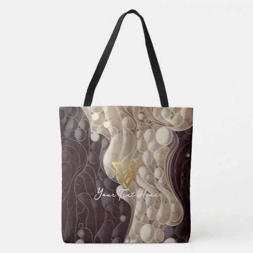 Custom  Cappuccino Swirls Personalized Tot Tote Bag