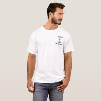 Custom Captain, Boat Name and Home Port Anchor T-Shirt Custom Captain, Boat Name and Home Port Anchor T-Shirt