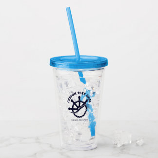 Custom Captain Boat Nautical Gift Acrylic Tumbler