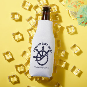 Custom Captain Boat Nautical Gift Bottle Cooler