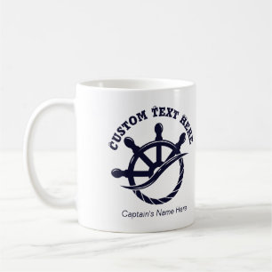 Custom Captain Boat Nautical Gift Coffee Mug