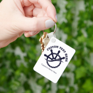 Custom Captain Boat Nautical Gift Keychain