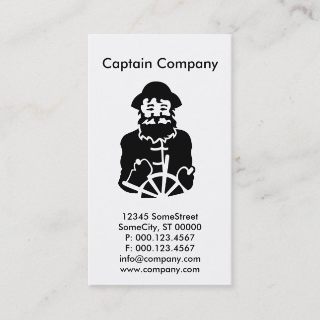 custom captain company business card (Front)