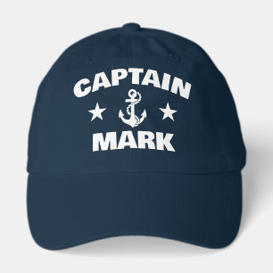 Custom Captain Nautical Dad Boating Gift Hat