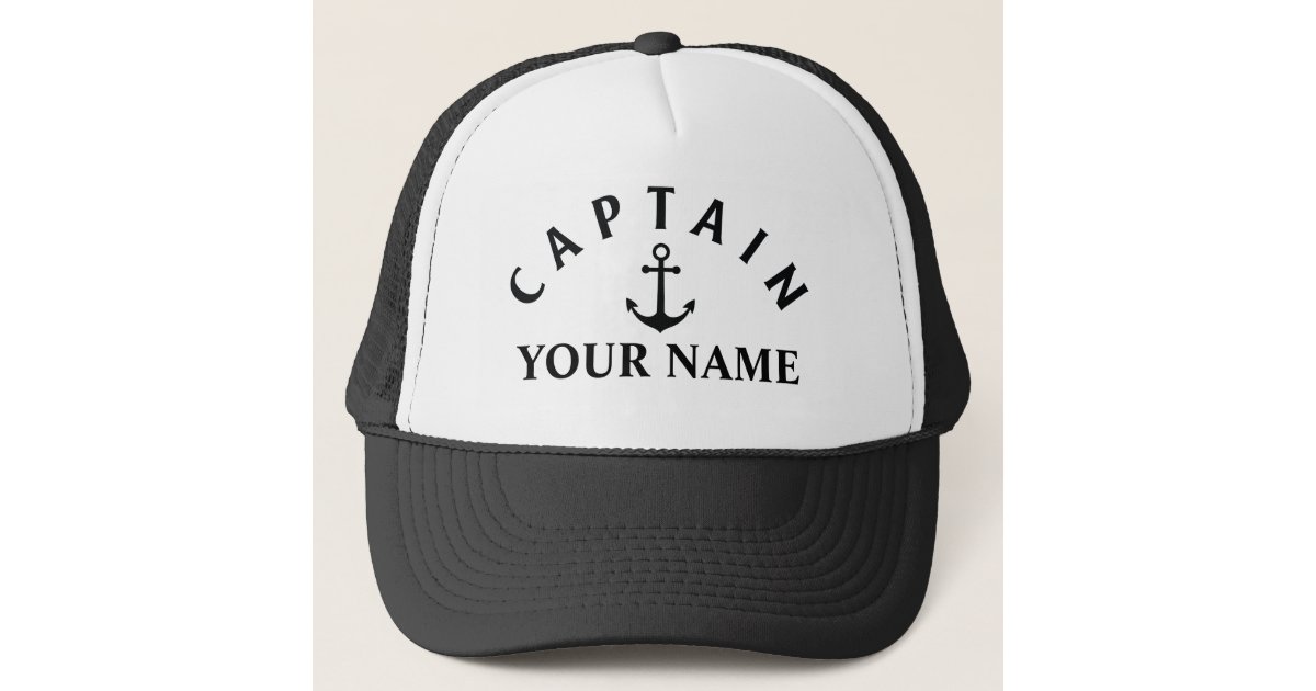Custom Captain Trucker Hat | Zazzle