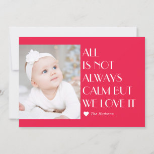 Custom Caption Editable Color Modern Holiday Card