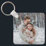 Custom Caption Personalized Photo Keychain<br><div class="desc">Keep your keys safe and spectacular with a personalized keychain. Designed by Berry Berry Sweet,  Modern Stationery and Personalized Gifts. Visit our website at www.berryberrysweet.com to see our full product lines.</div>