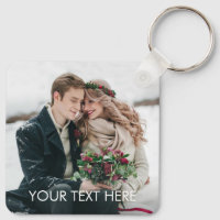 Photo Booth Editable Color Personalized Keychain - Berry Berry Sweet