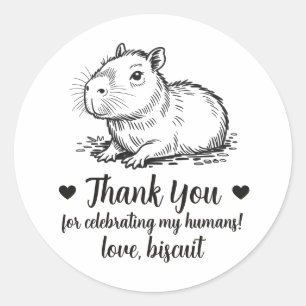 Custom Capybara Wedding Favor Stickers