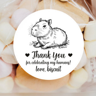 Custom Capybara Wedding Favor Stickers