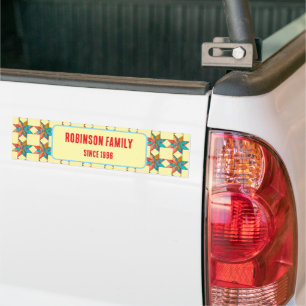 Custom Car accessories patchwork quilt gift ideas Bumper Sticker