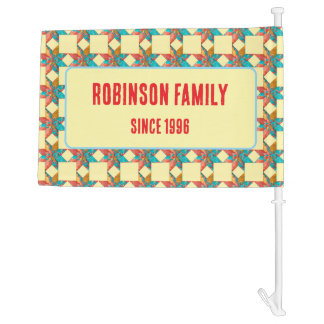 Custom Car accessories patchwork quilt gift ideas Flag