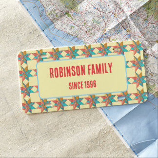 Custom Car accessories patchwork quilt gift ideas License Plate