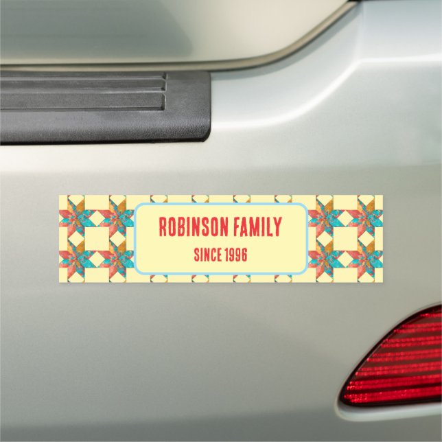 Custom Car accessories patchwork quilt gift ideas Magnet (In Situ)