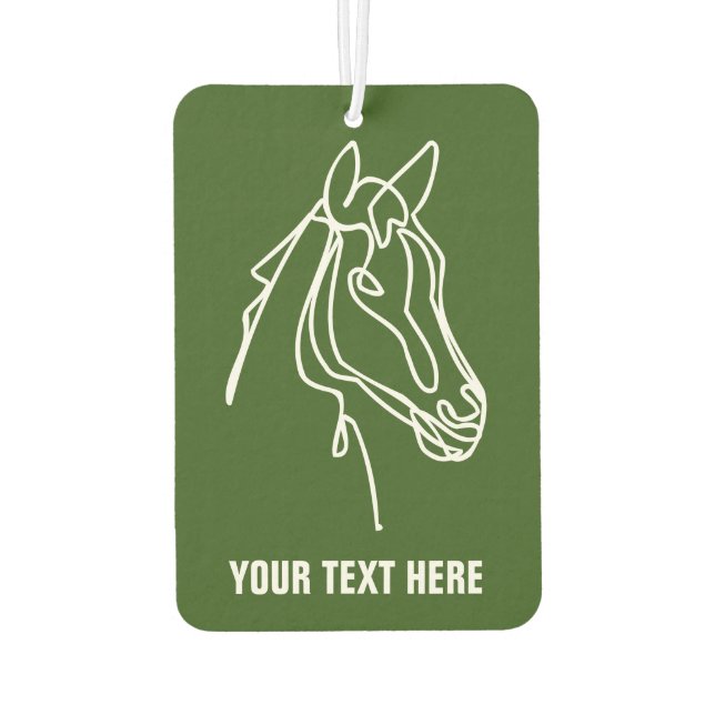 Custom car air freshener with horse silhouette (Back)
