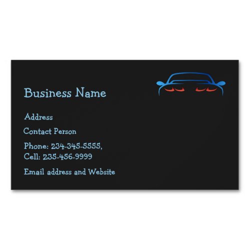 Custom Car Auto Vehicle Business Magnet