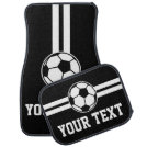 Custom car floor mat set with soccer ball logo Custom car floor mat set with soccer ball logo
