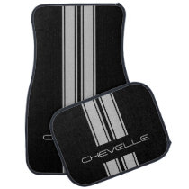 Custom Car Floor Mats - Chevelle Stripes Grey Custom Car Floor Mats - Chevelle Stripes Grey