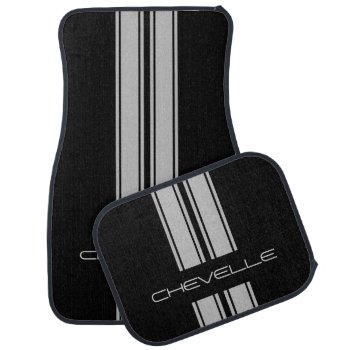 Custom Car Floor Mats - Chevelle Stripes Grey by AutoBoys at Zazzle