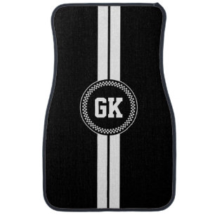 Custom Car Floor Mats Cool Stripe Checkered Gift